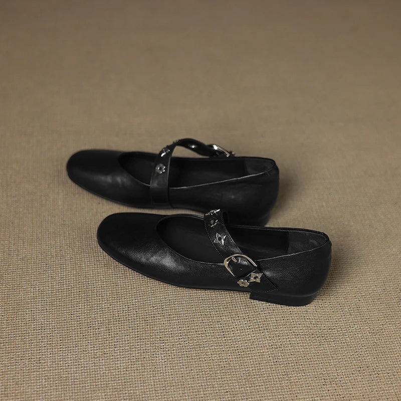 Ella | Studded Mary Jane Flats