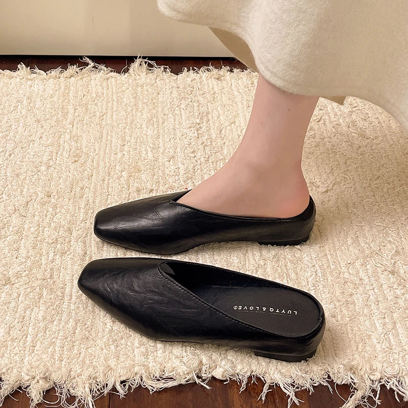 Missia | Metallic Leather Mules
