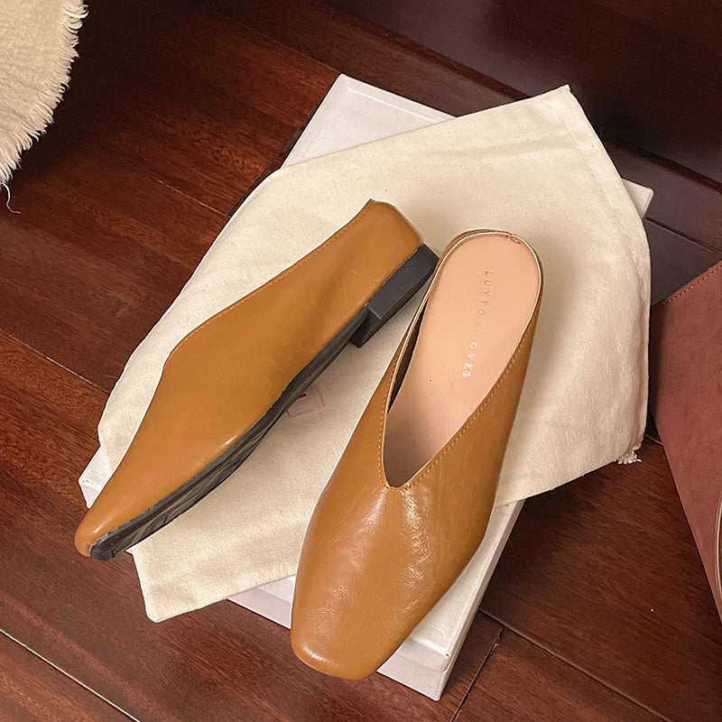 Missia | Metallic Leather Mules