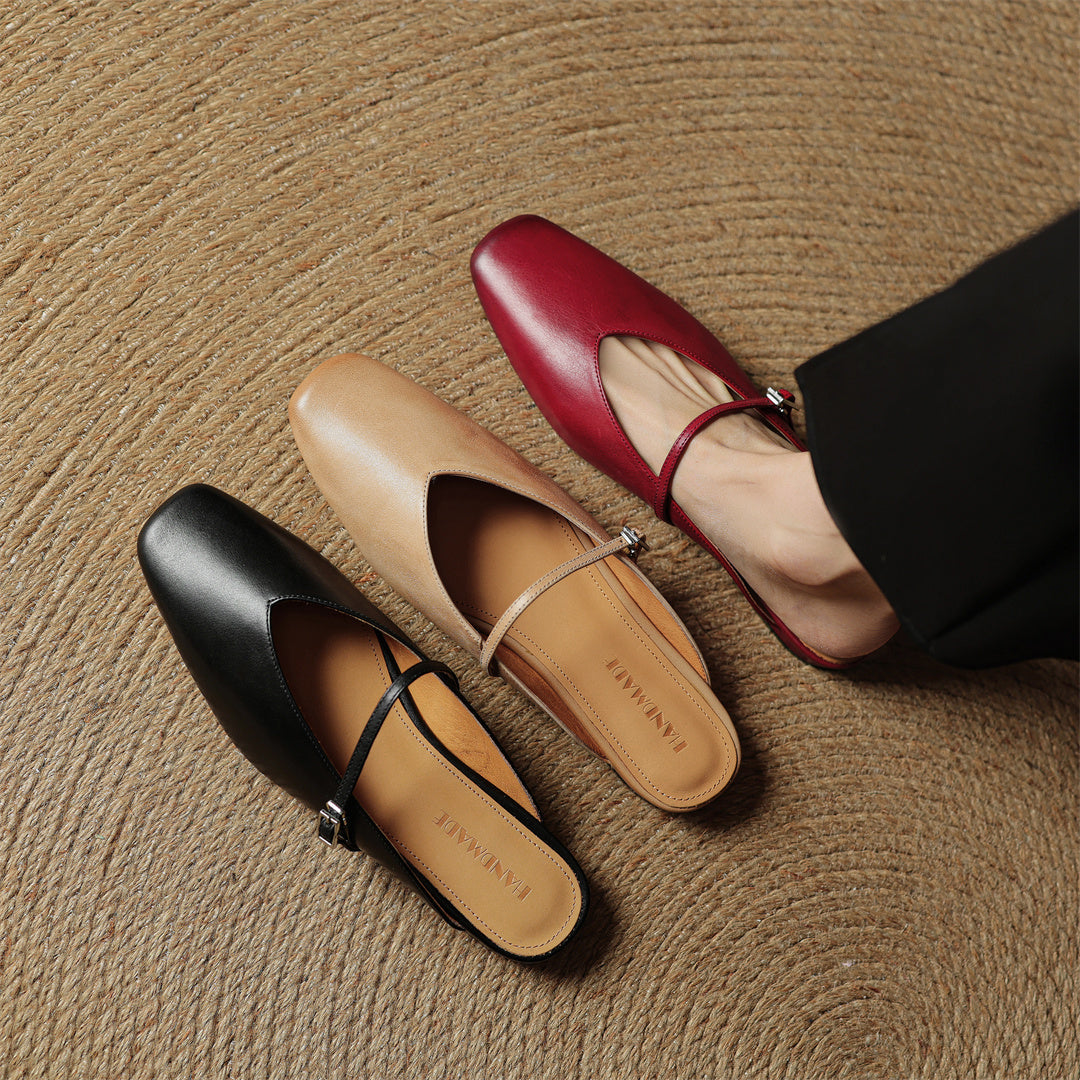 Hera | Square-Toe Mary Jane Mules