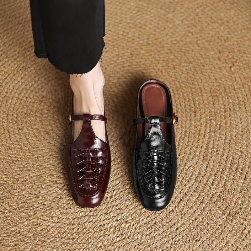 Margie | Woven Mary Jane Mules