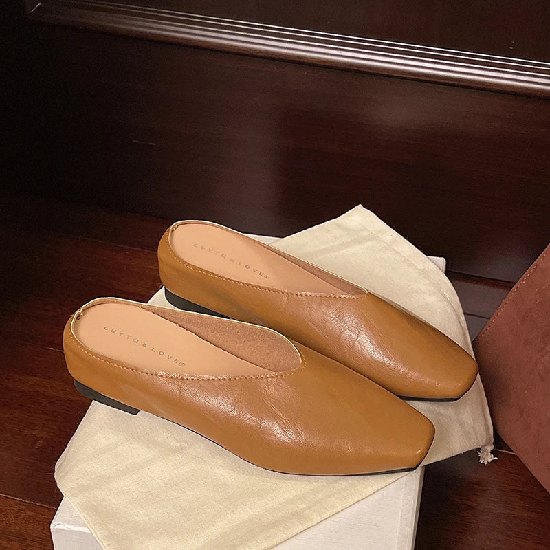 Missia | Metallic Leather Mules