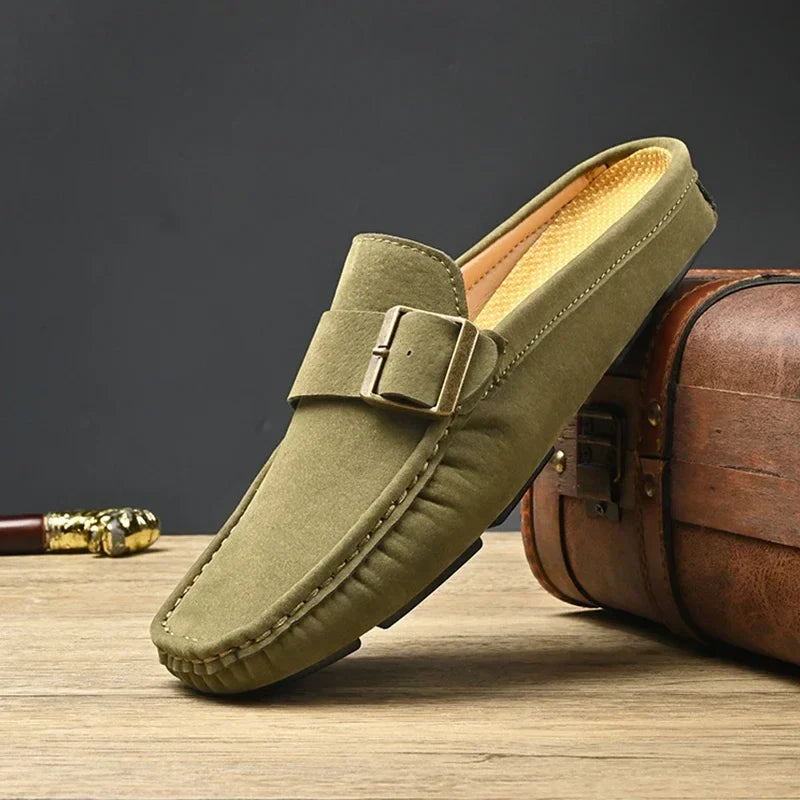 Abby | Classic Buckled Mule Loafers