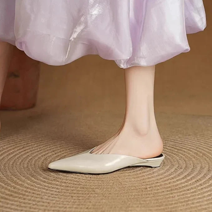 Sofieya | Pointed-Toe Leather Mules