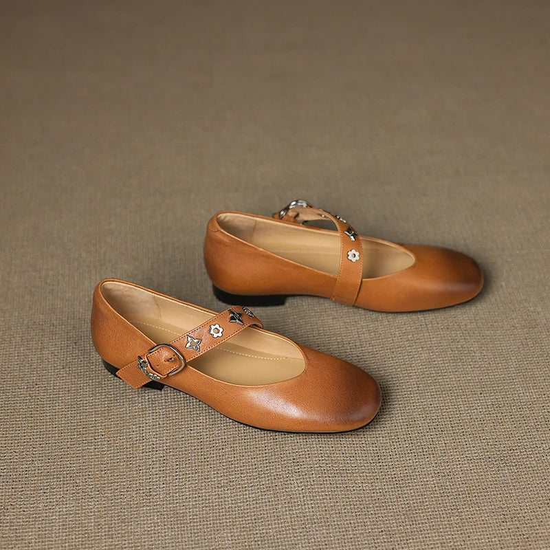 Ella | Studded Mary Jane Flats