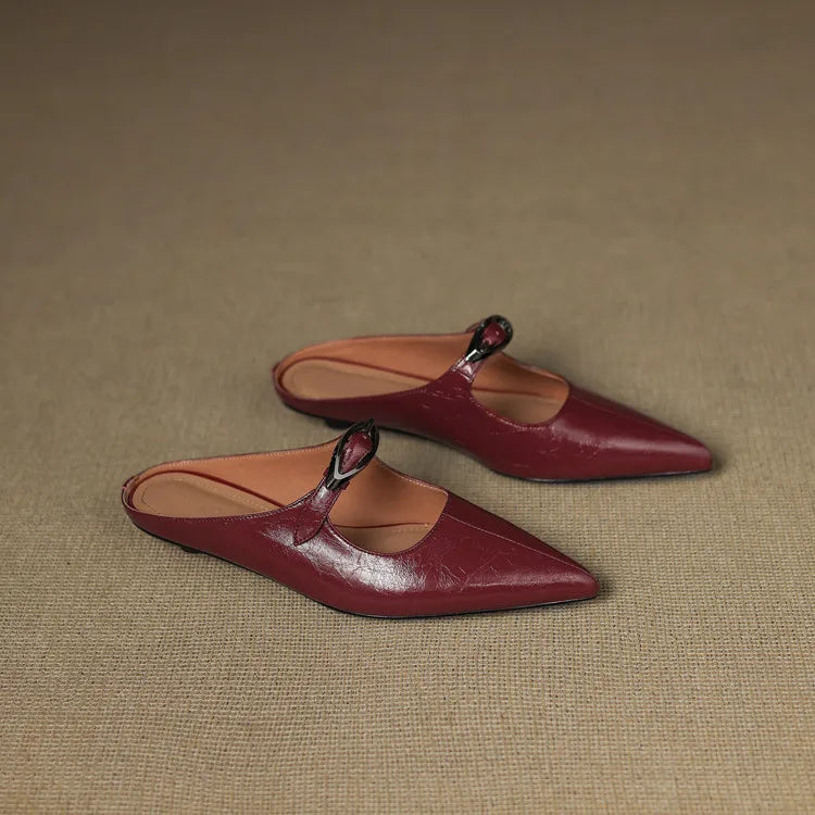Adore | Pointed-Toe Buckle Mules
