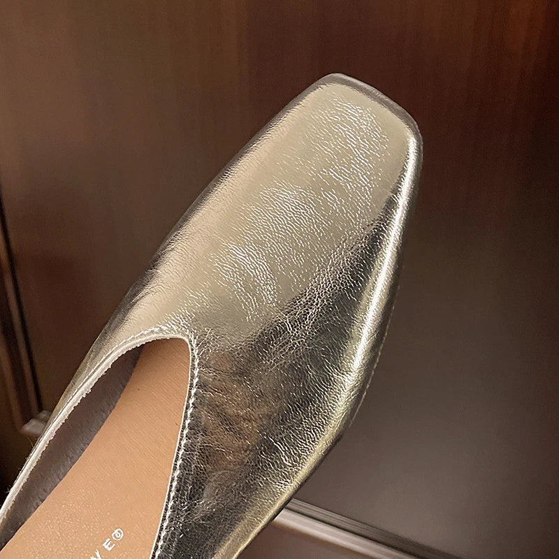 Missia | Metallic Leather Mules