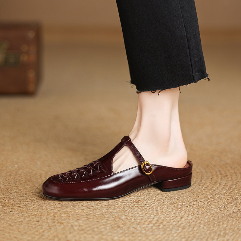 Margie | Woven Mary Jane Mules