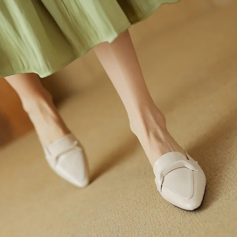 Yetti | Elegant Bow Mule Heels