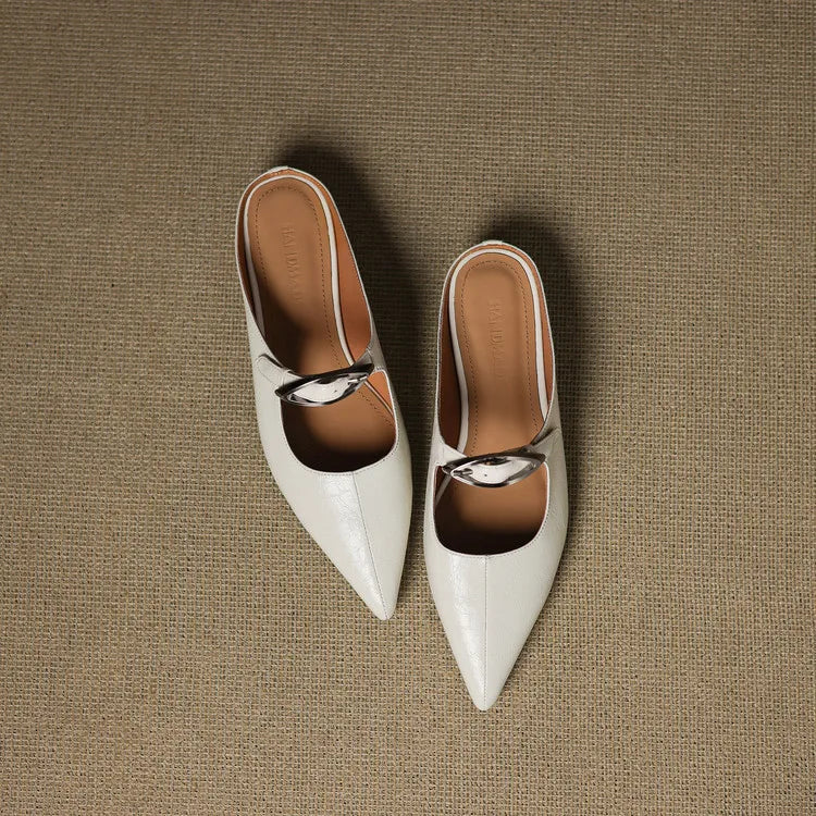 Adore | Pointed-Toe Buckle Mules
