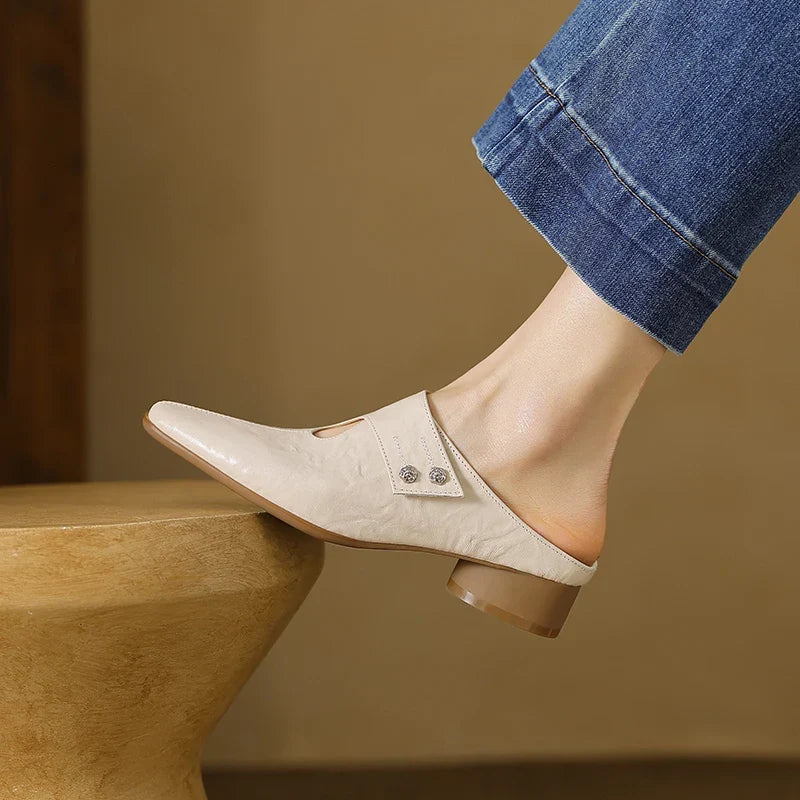 Sofia | Cutout Pointed-Toe Mules