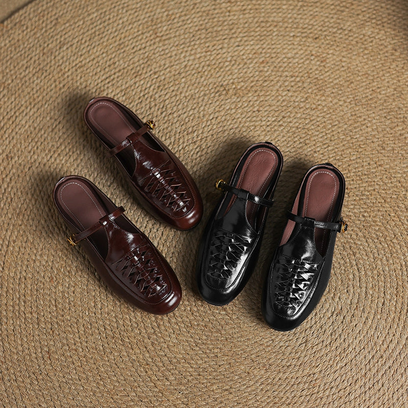 Margie | Woven Mary Jane Mules