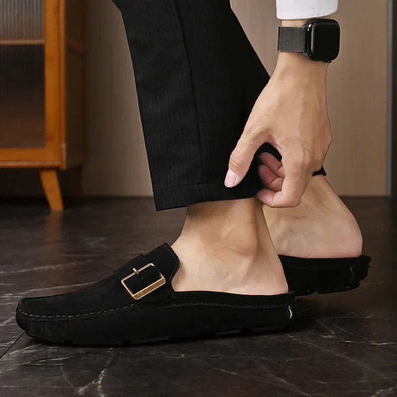 Abby | Classic Buckled Mule Loafers