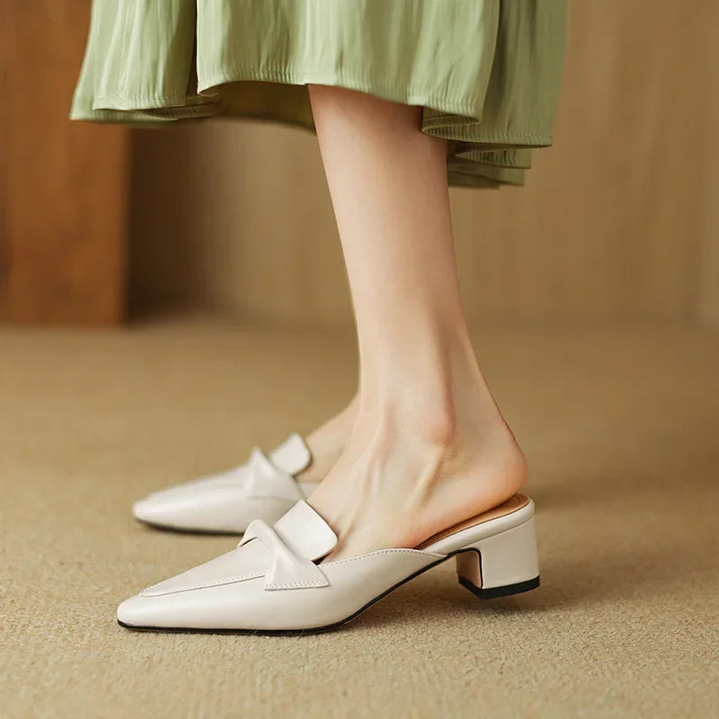Yetti | Elegant Bow Mule Heels