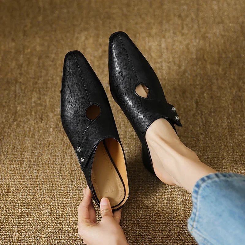 Sofia | Cutout Pointed-Toe Mules