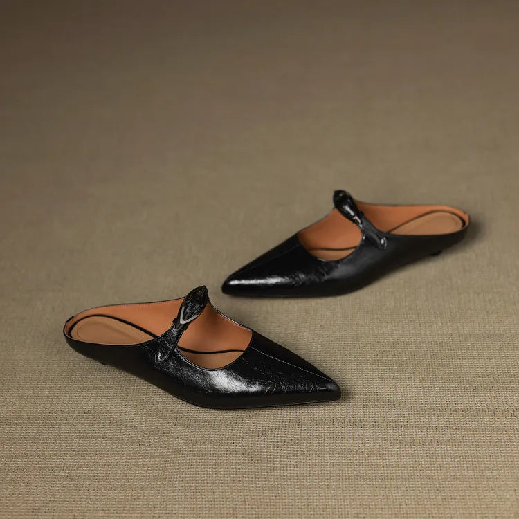Adore | Pointed-Toe Buckle Mules