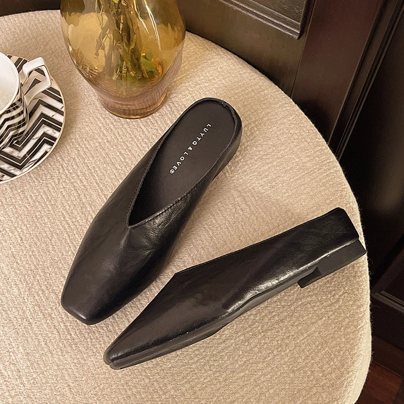 Missia | Metallic Leather Mules