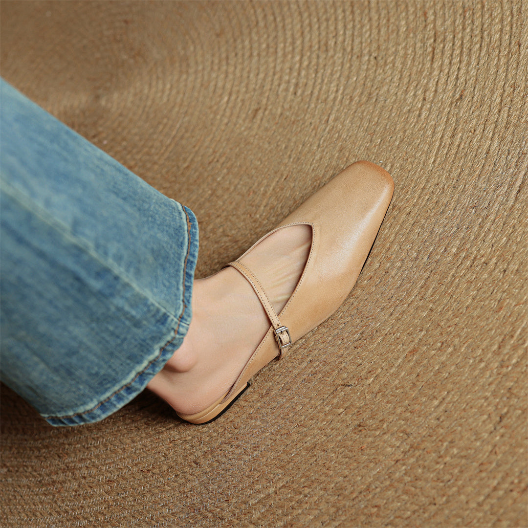 Hera | Square-Toe Mary Jane Mules