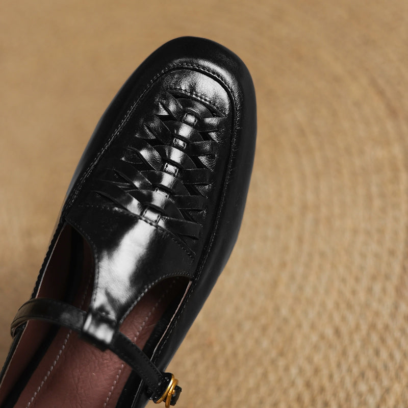 Margie | Woven Mary Jane Mules