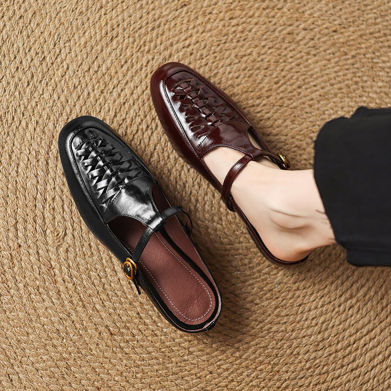 Margie | Woven Mary Jane Mules