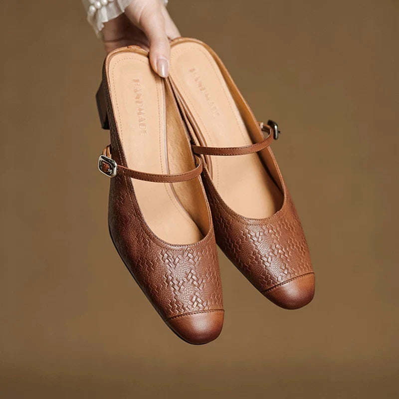 Iza | Classic Mary Jane Mule Heels