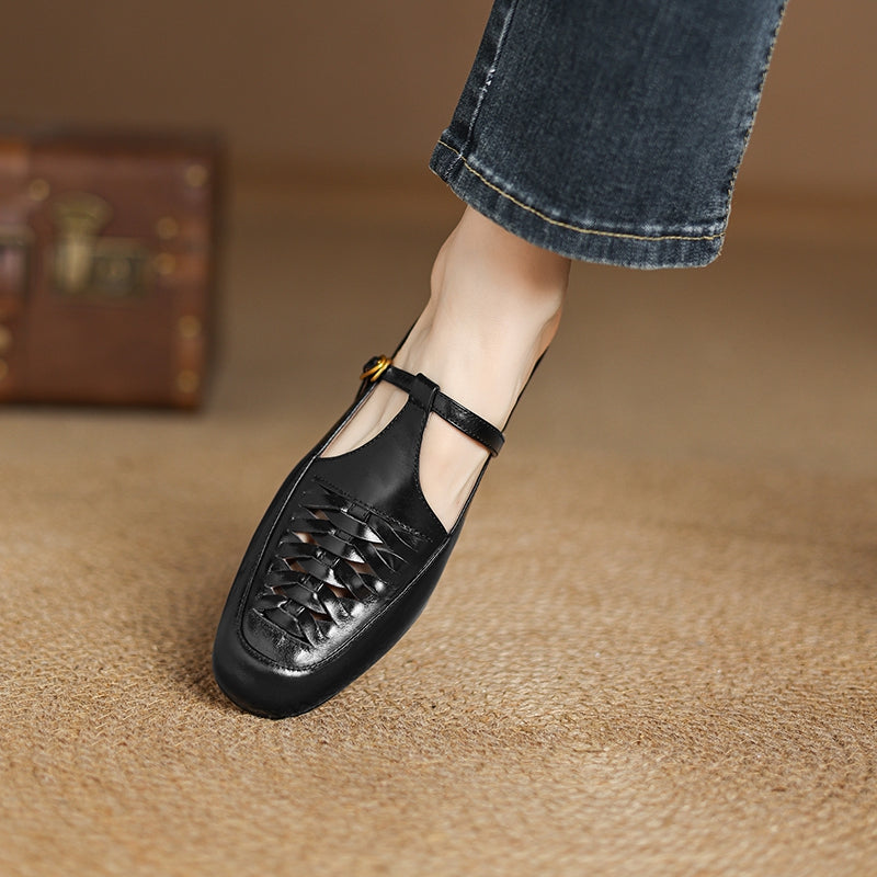 Margie | Woven Mary Jane Mules