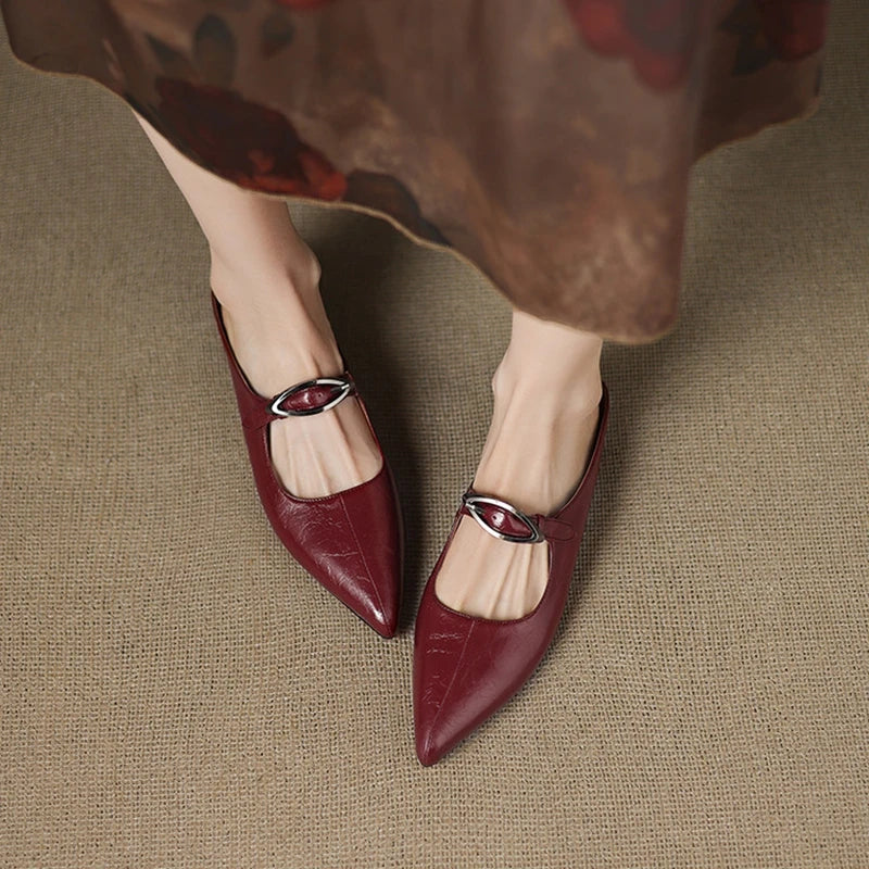 Adore | Pointed-Toe Buckle Mules