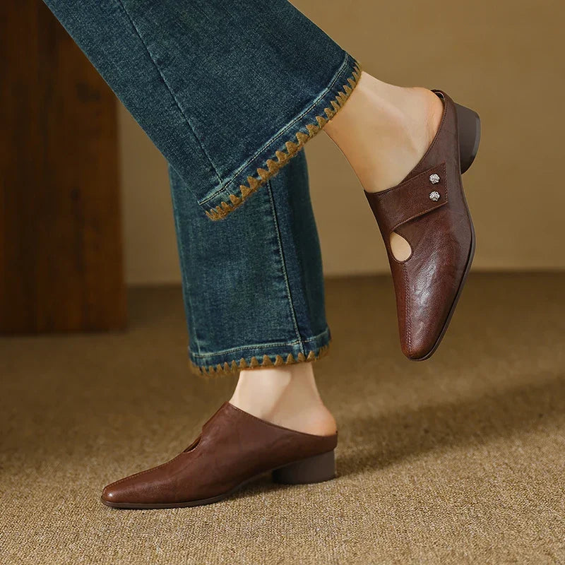 Sofia | Cutout Pointed-Toe Mules