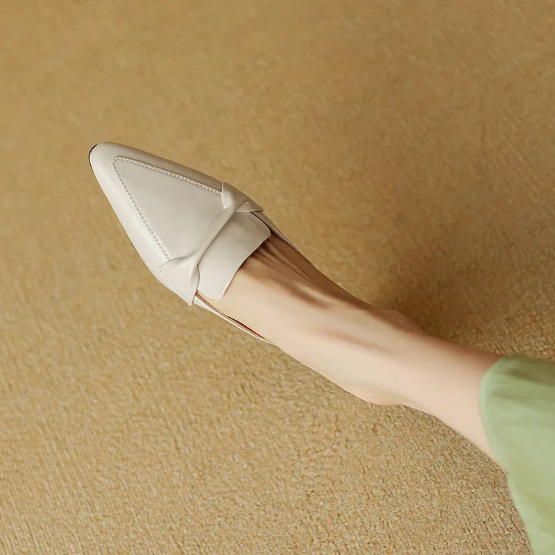 Yetti | Elegant Bow Mule Heels