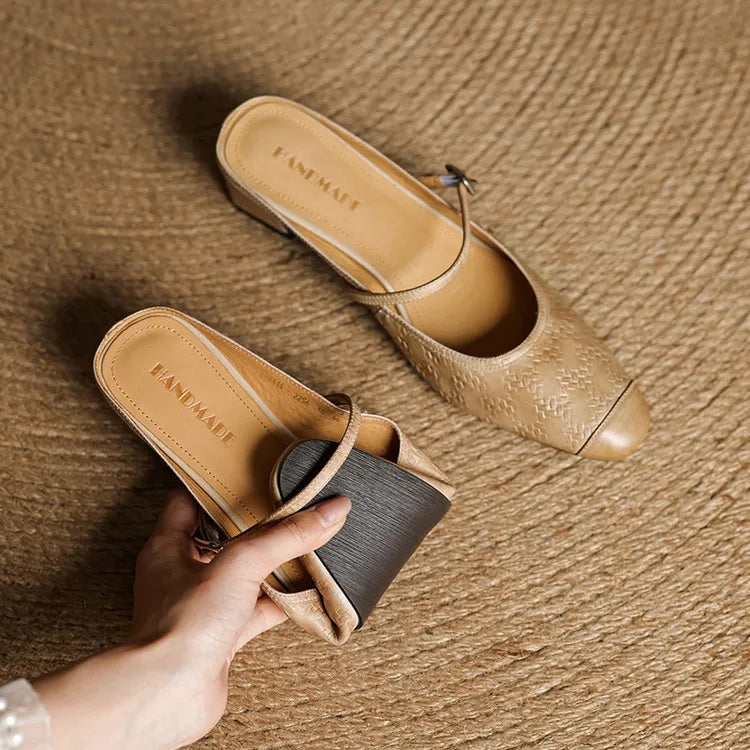 Iza | Classic Mary Jane Mule Heels