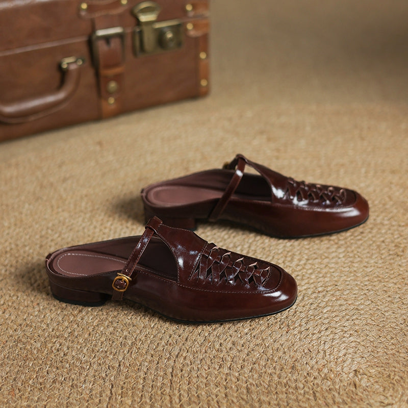 Margie | Woven Mary Jane Mules