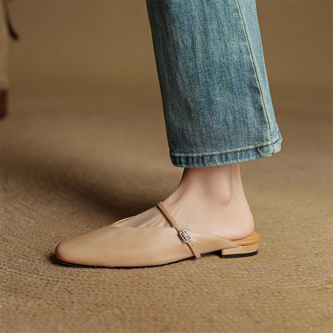 Hera | Square-Toe Mary Jane Mules