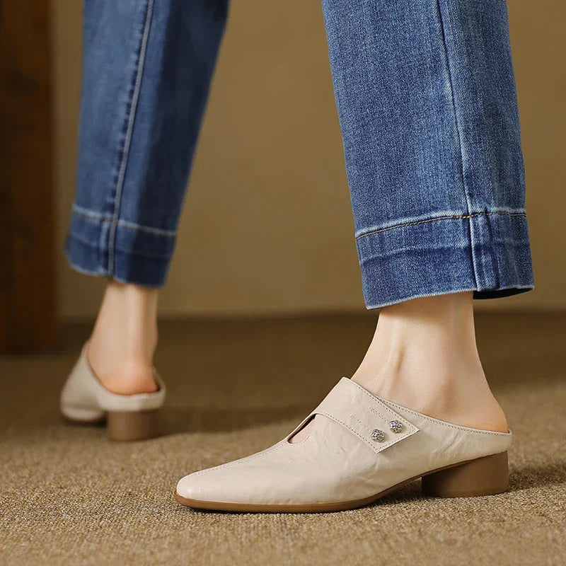 Sofia | Cutout Pointed-Toe Mules