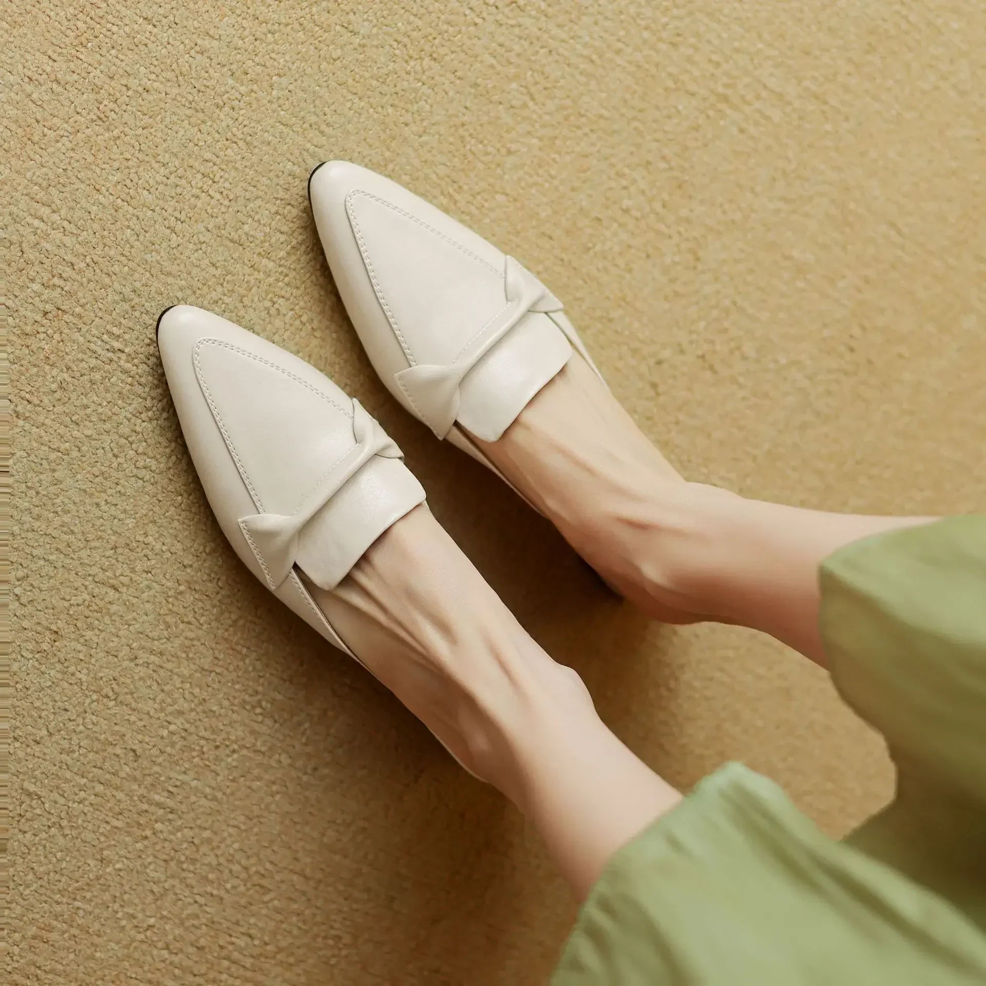 Yetti | Elegant Bow Mule Heels