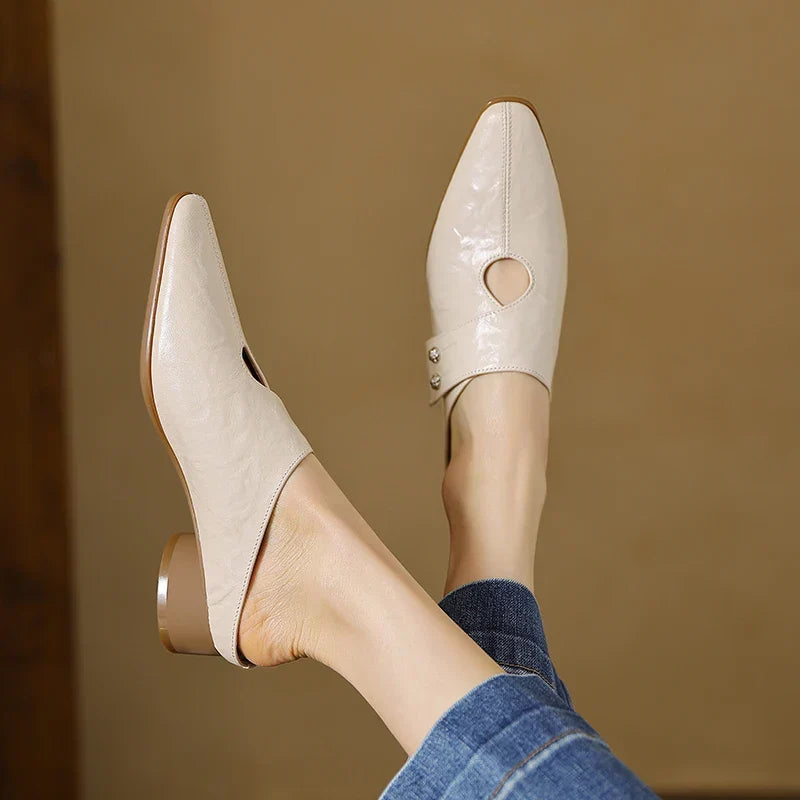 Sofia | Cutout Pointed-Toe Mules