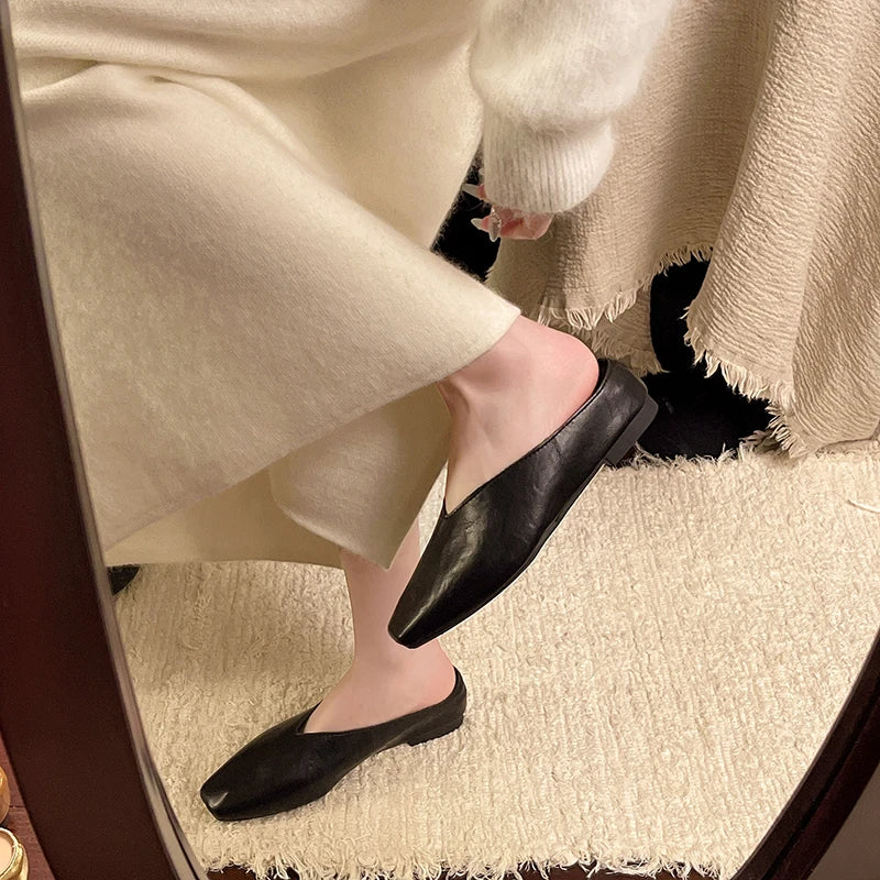 Missia | Metallic Leather Mules