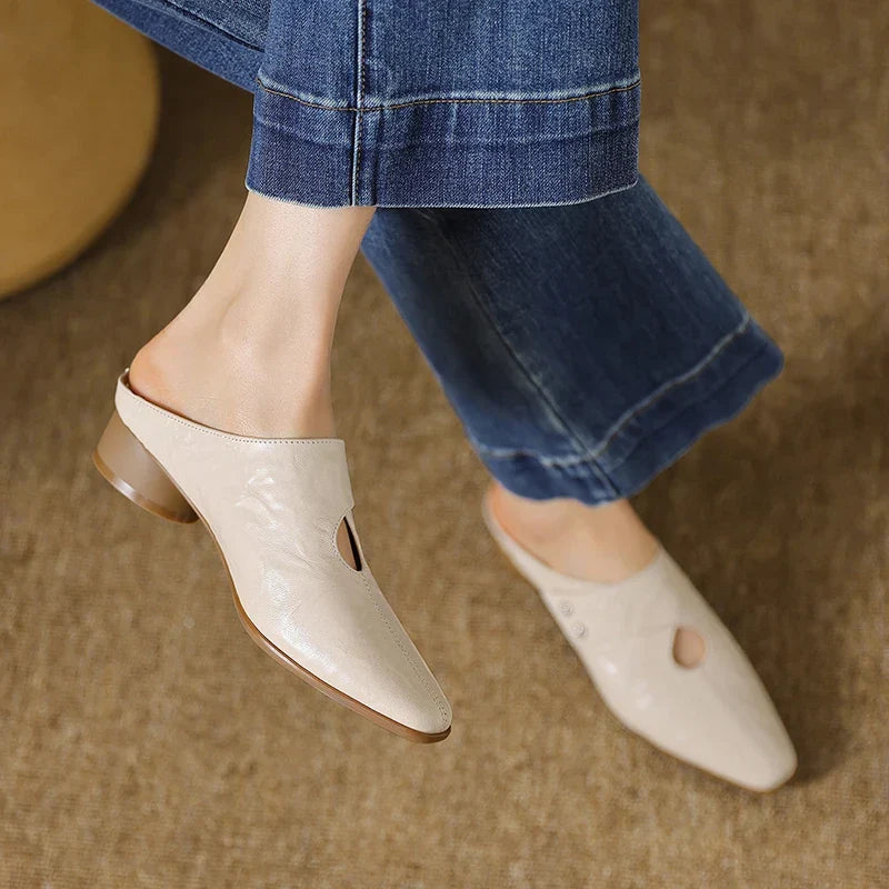 Sofia | Cutout Pointed-Toe Mules