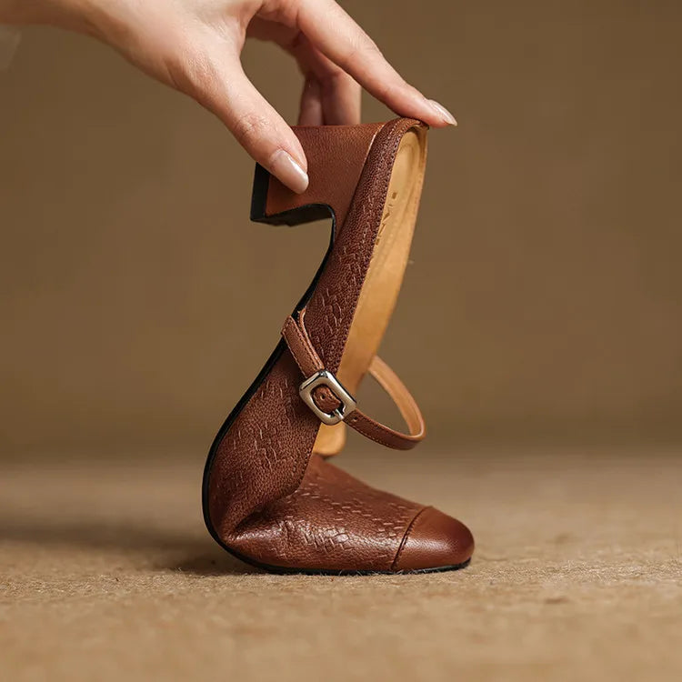 Iza | Classic Mary Jane Mule Heels
