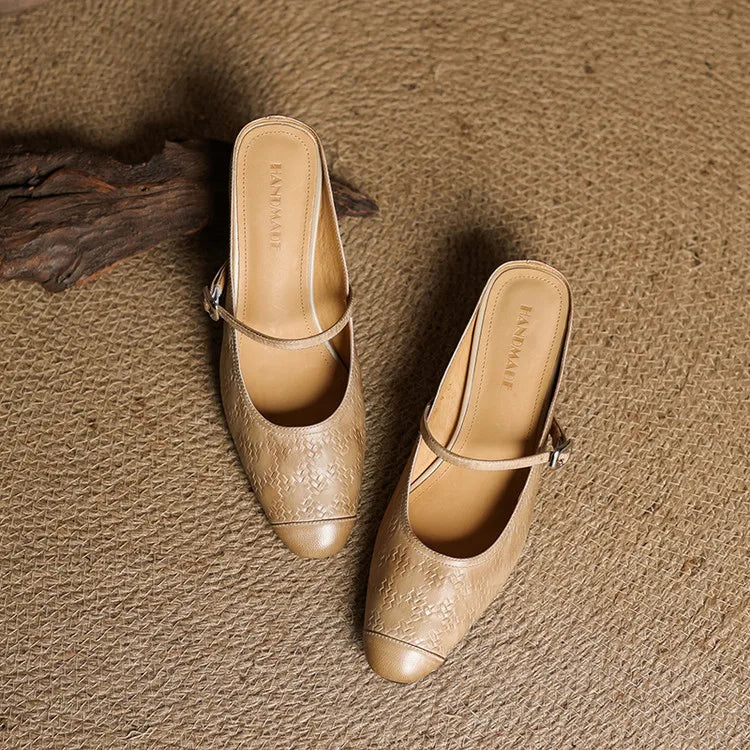 Iza | Classic Mary Jane Mule Heels