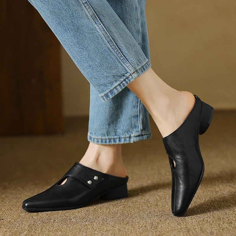 Sofia | Cutout Pointed-Toe Mules
