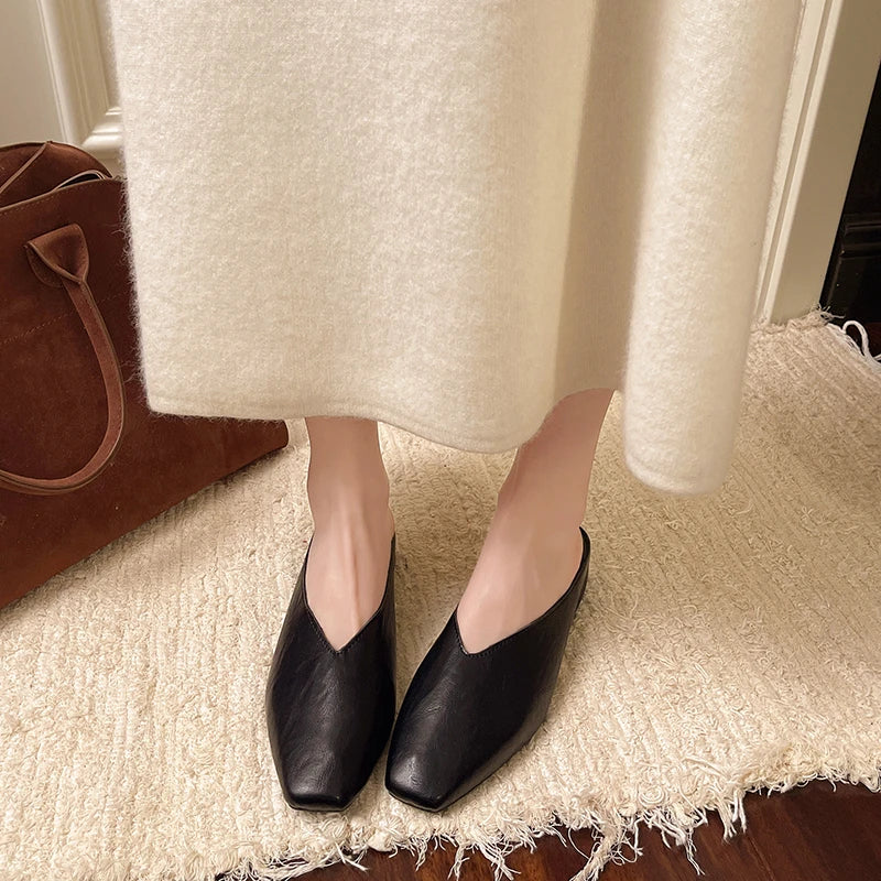 Missia | Metallic Leather Mules