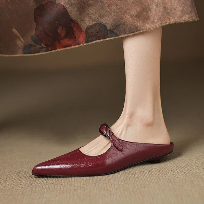 Adore | Pointed-Toe Buckle Mules