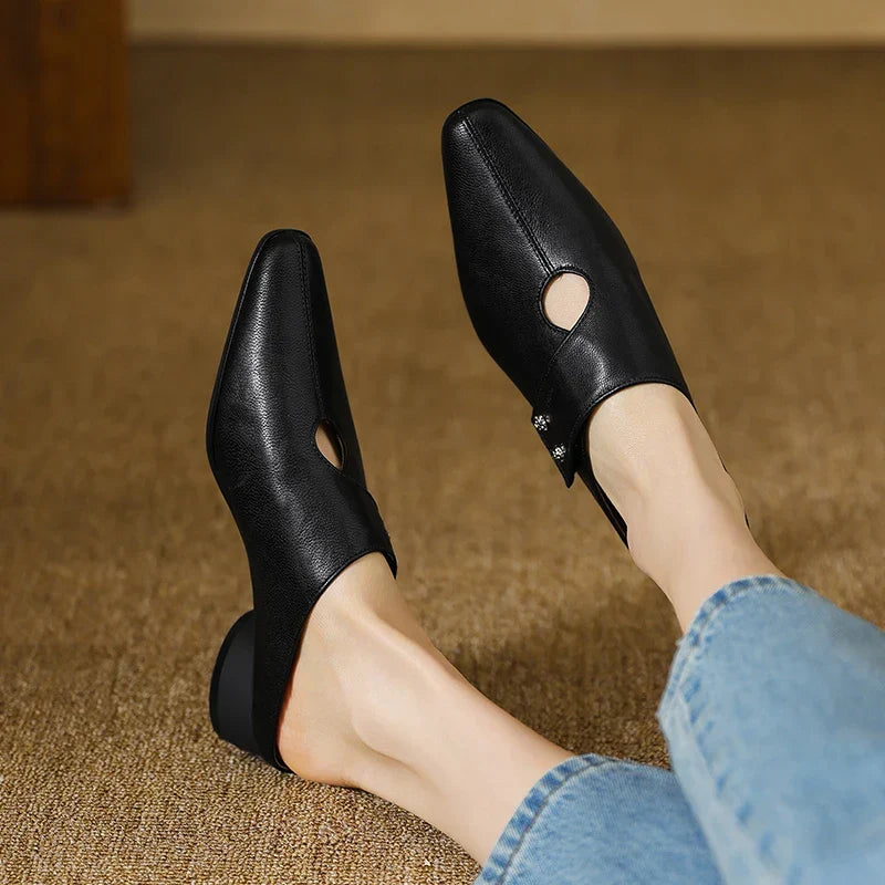 Sofia | Cutout Pointed-Toe Mules