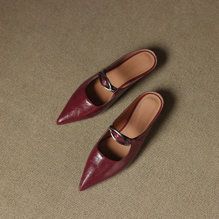 Adore | Pointed-Toe Buckle Mules