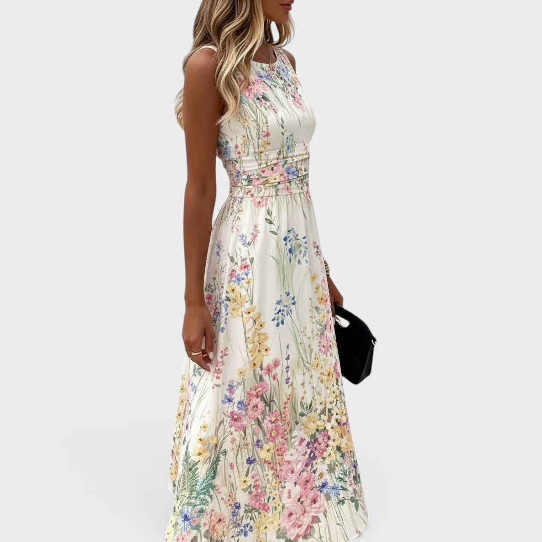 Amia | Floral Midi Dress