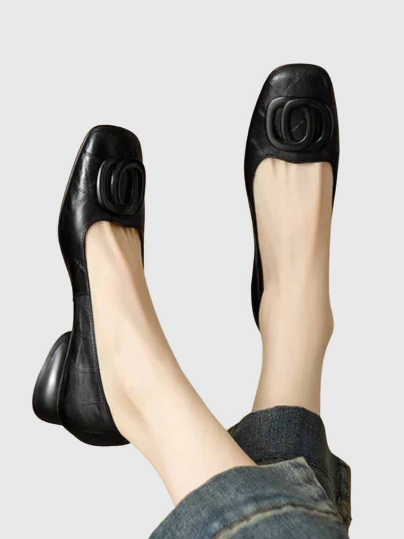Angela | Classic Square-Toe Flats