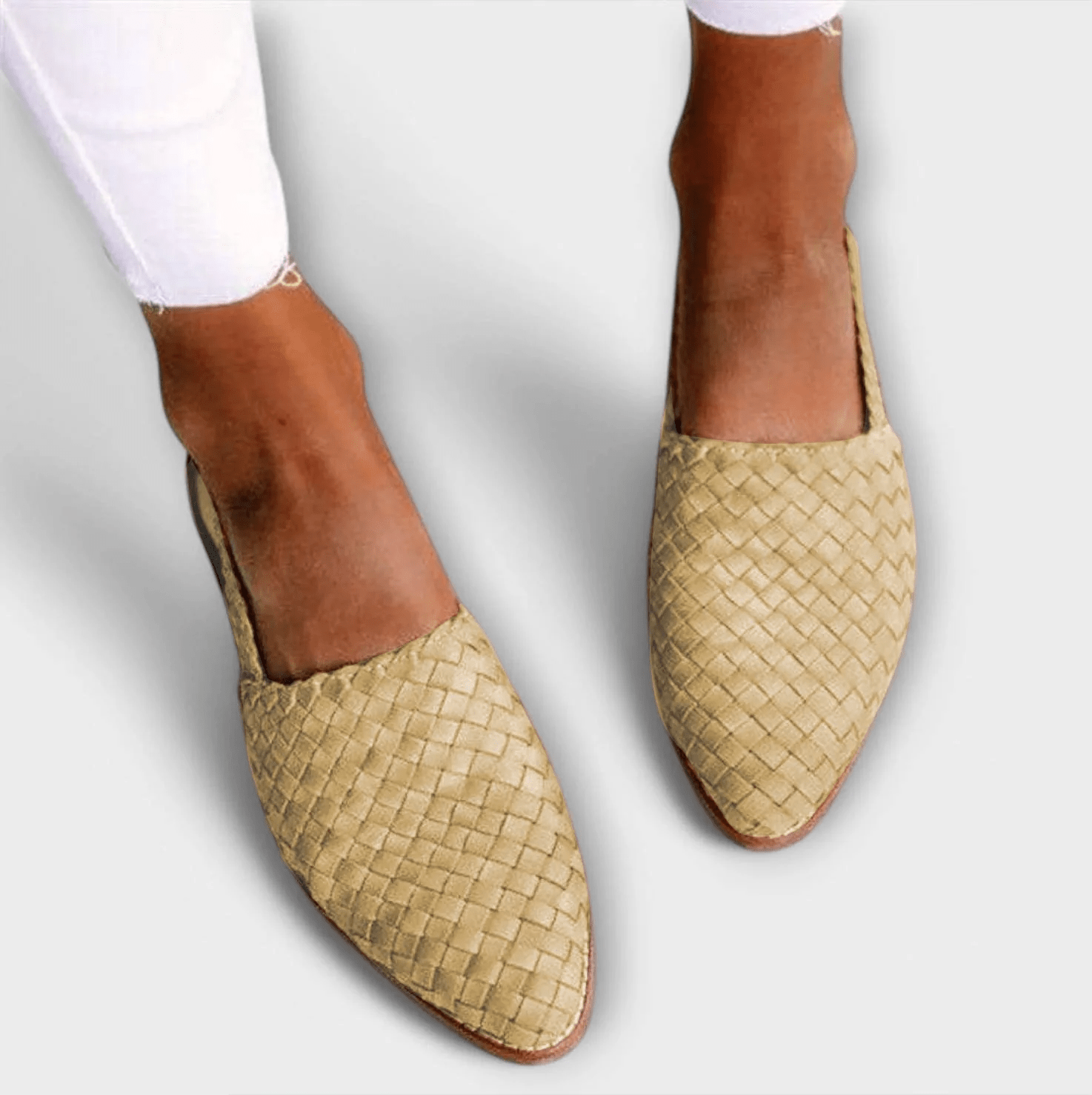 Camille - Woven Slingback Flats