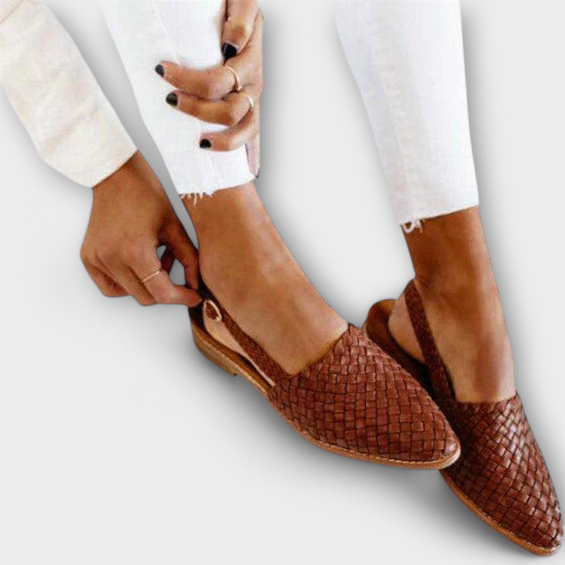 Camille - Woven Slingback Flats