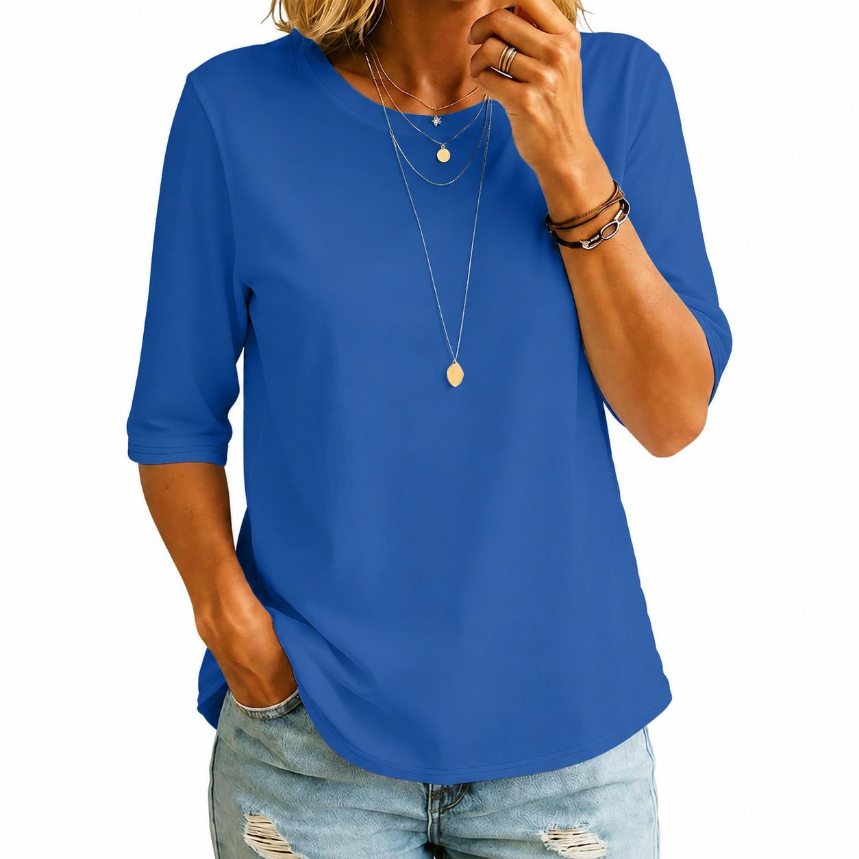 Livia | Relaxed Half-Sleeve Tee