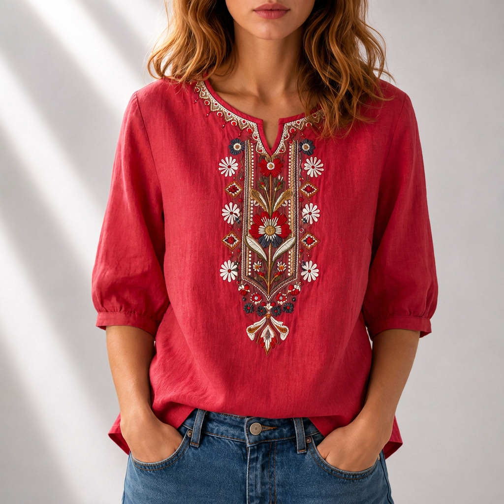 Amanda - Embroidered Everyday Blouse
